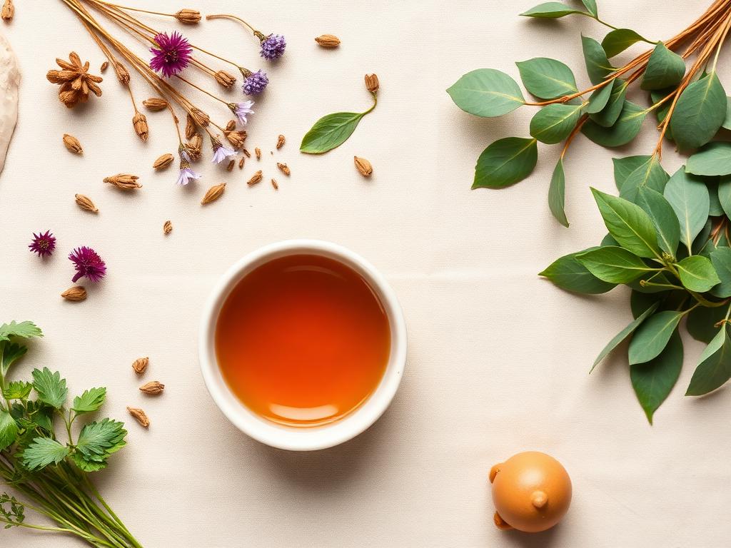 Hierbas, infusiones y elementos naturales